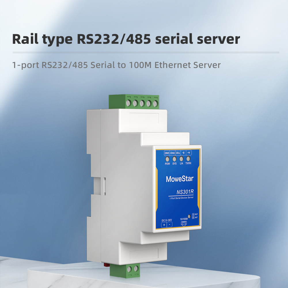 1 Port RS232/485 Serial to 100M Ethernet Server