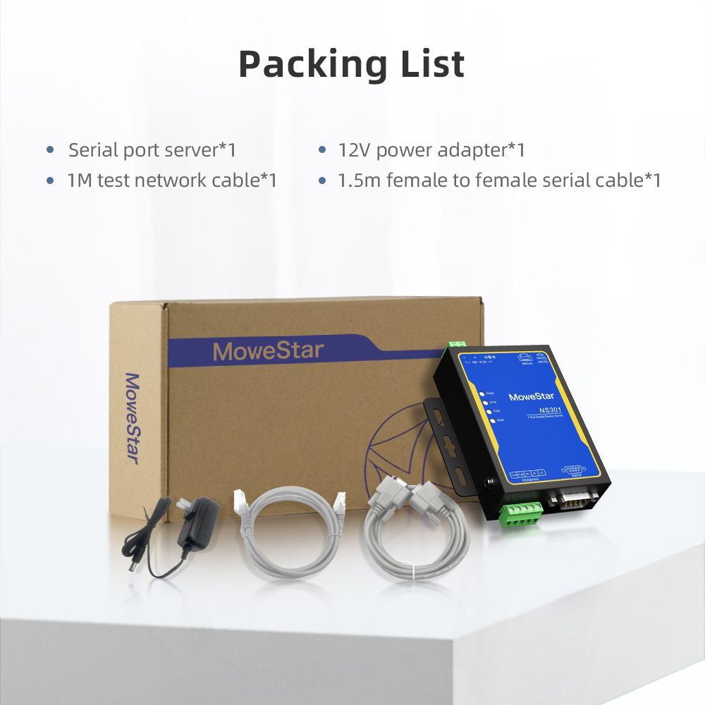 1 Port RS232/485/422 Serial to 100M Ethernet Server