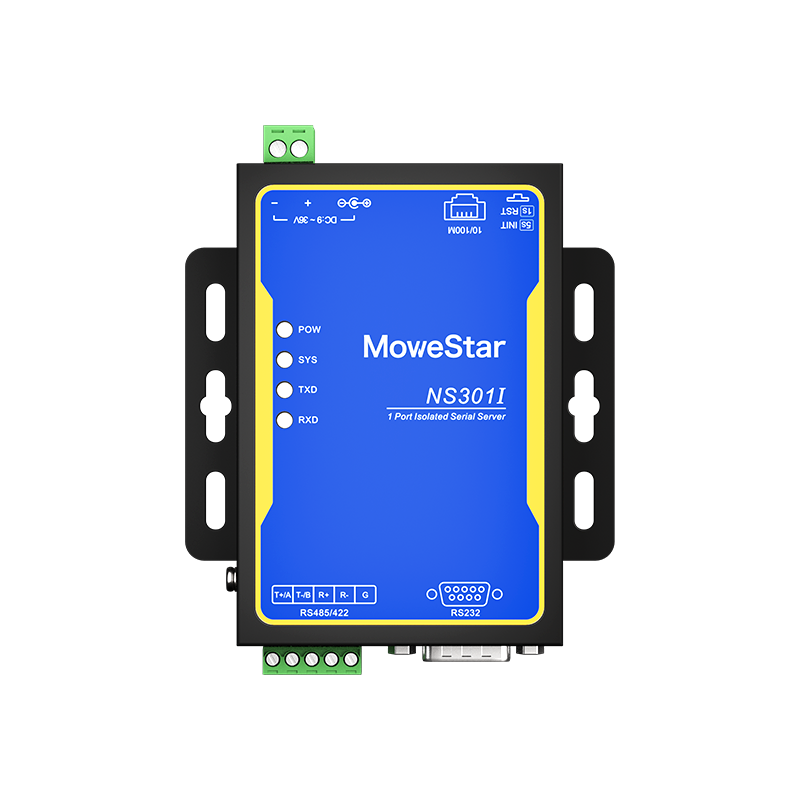 1 Port RS232/485/422 Serial to 100M Ethernet Opto-isolated Server