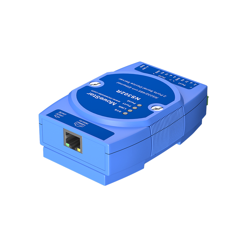DIN Rail Serial Server 2 ports