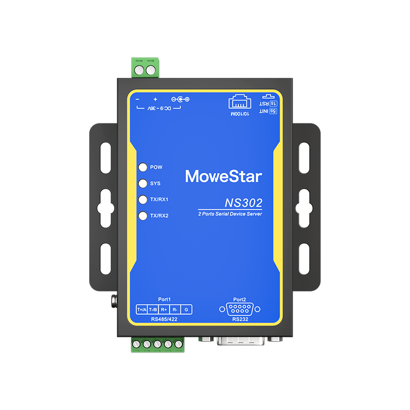 1 Port RS232 + 1 Port RS485/422 Serial to 100M Ethernet Server