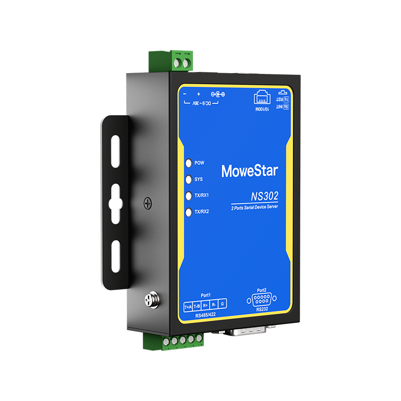 1 Port RS232 + 1 Port RS485/422 Serial to 100M Ethernet Server