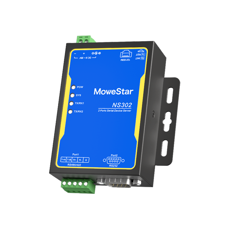 1 Port RS232 + 1 Port RS485/422 Serial to 100M Ethernet Server