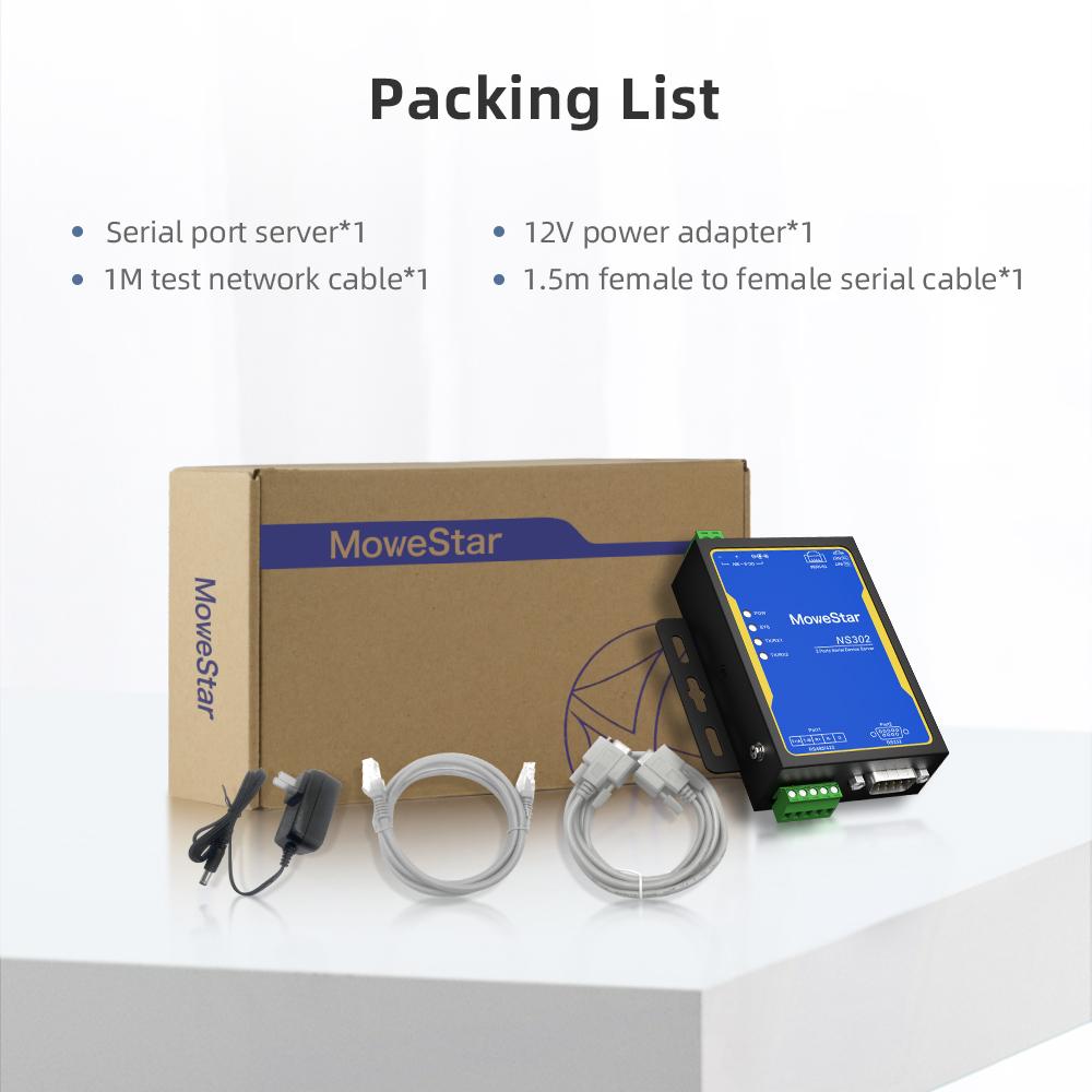 1 Port RS232 + 1 Port RS485/422 Serial to 100M Ethernet Server