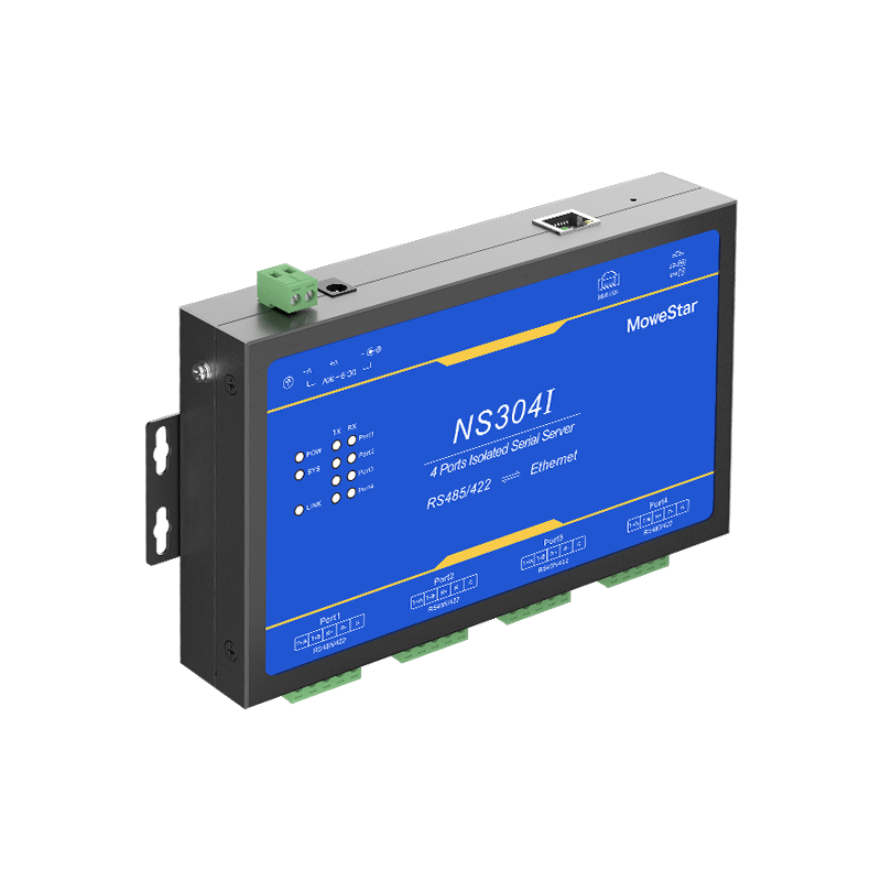 4 Ports RS485/422 Serial to 100M Ethernet Opto-isolated Server