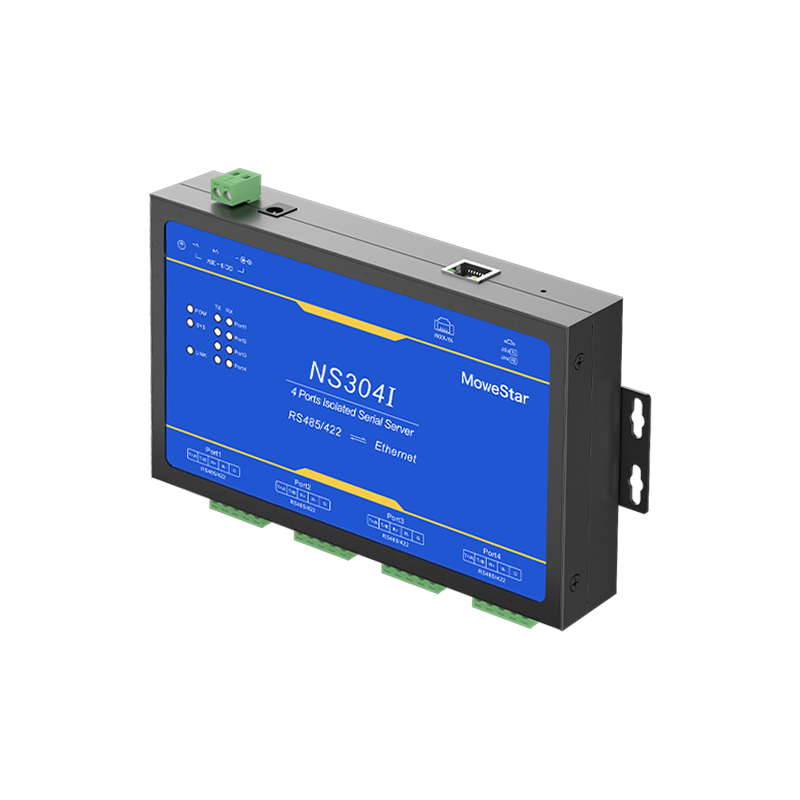 4 Ports RS485/422 Serial to 100M Ethernet Opto-isolated Server