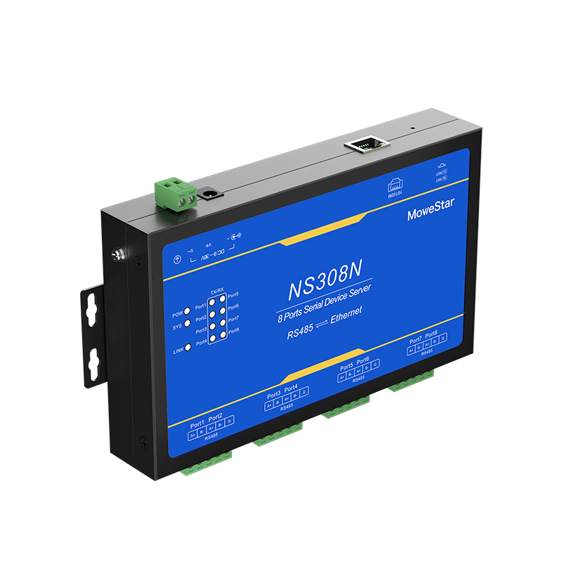 8 Ports RS485 Serial to 100M Ethernet Server