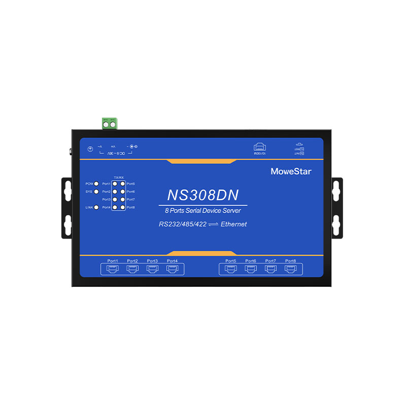 Industrial-grade Modbus gateway 8-port wall-mounted serial server