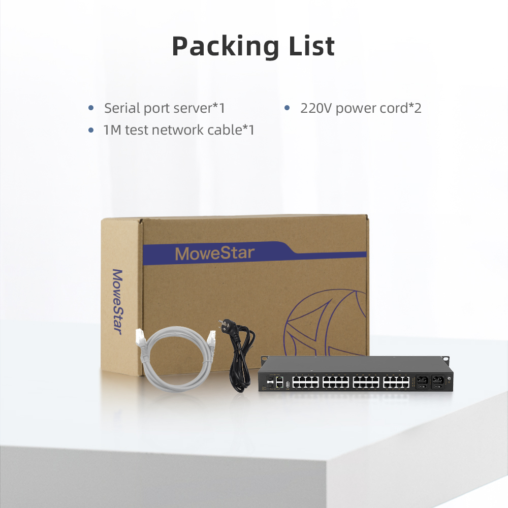 32 Ports RS232/485/422 Serial to 1000M Ethernet Server
