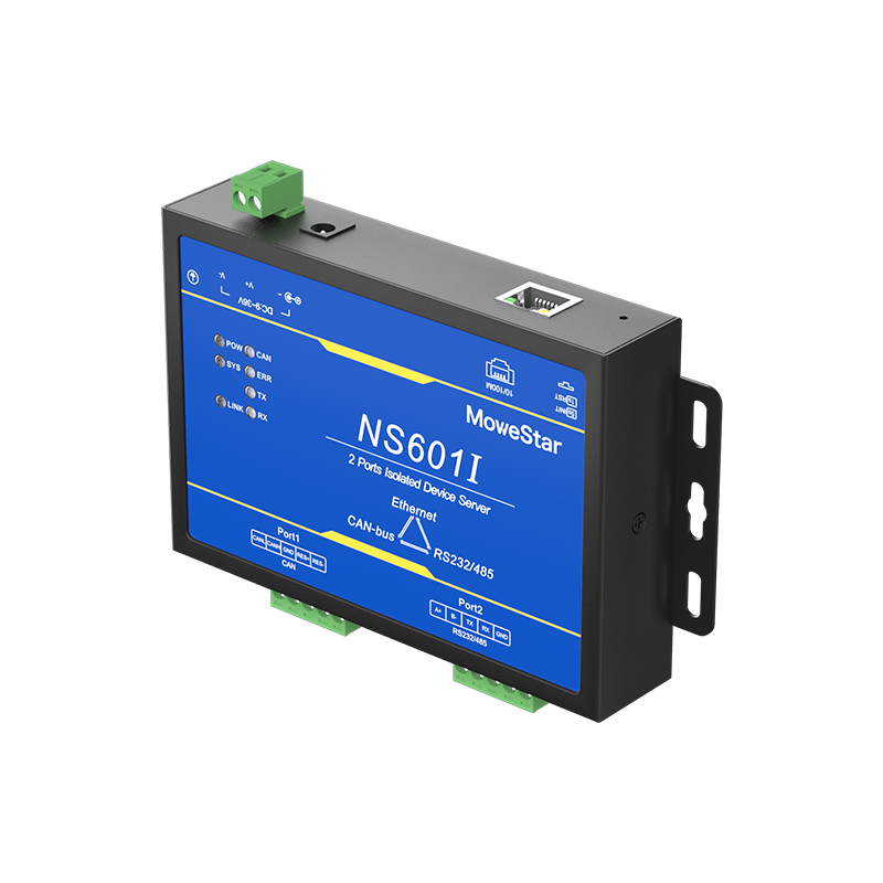 1 Port CAN-bus + 1*RS232/485 To Ethernet Opto-isolated Wall-mounted Ethernet CAN-bus Server