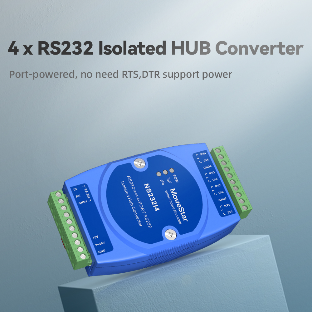 4xRS232 Isolated HUB Converter