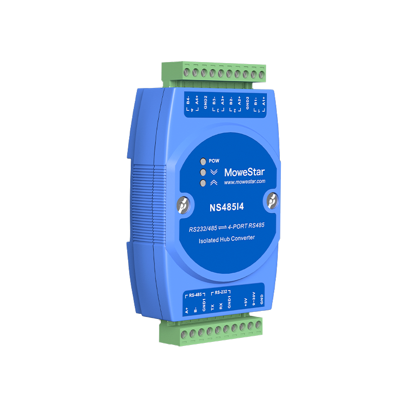 1 Port RS232/485 To 4 Ports RS485 Passive Isolated HUB