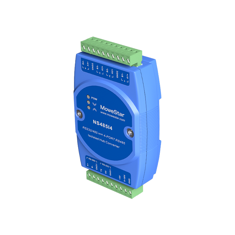 1 Port RS232/485 To 4 Ports RS485 Passive Isolated HUB