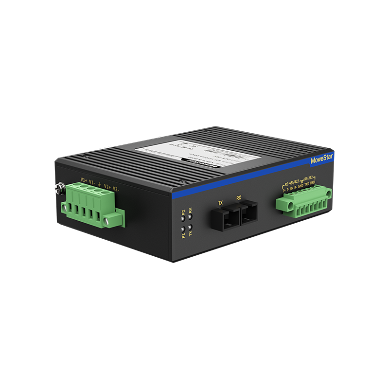 Din-Rail RS232/485/422 Serial To Fiber Modem