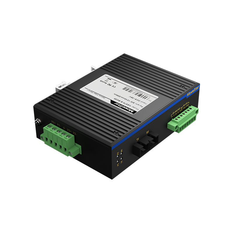 Din-Rail RS232/485/422 Serial To Fiber Modem