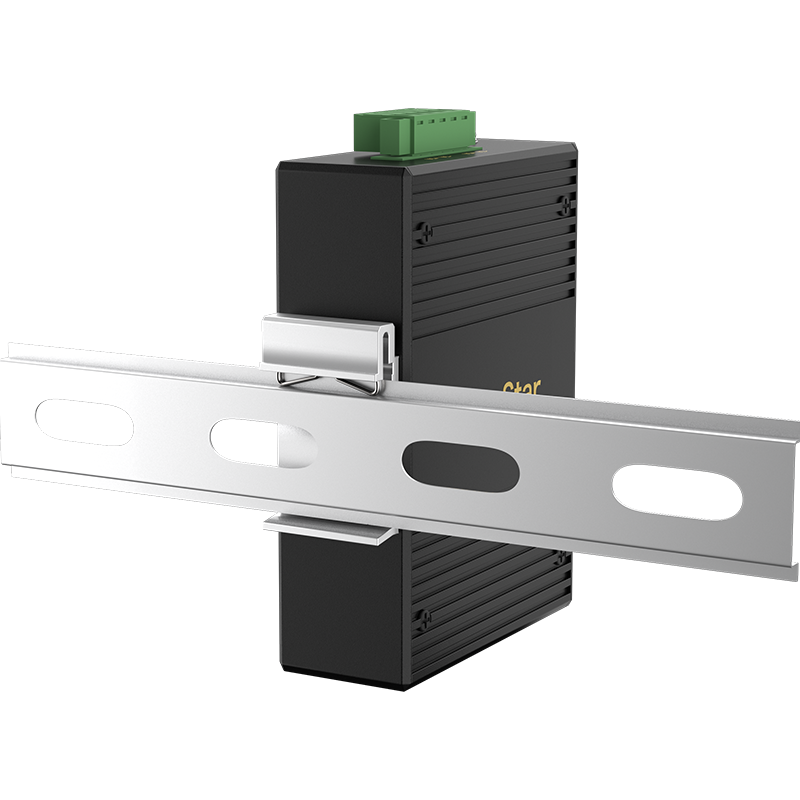 1 Port 100M F(x) + 2 Ports 10/100M T(x) Din Rail Industrial media converter