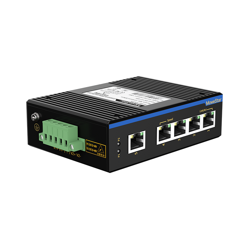 5 Ports 10/100M T(x) Din-Rail Unmanaged Industrial Ethernet Switch