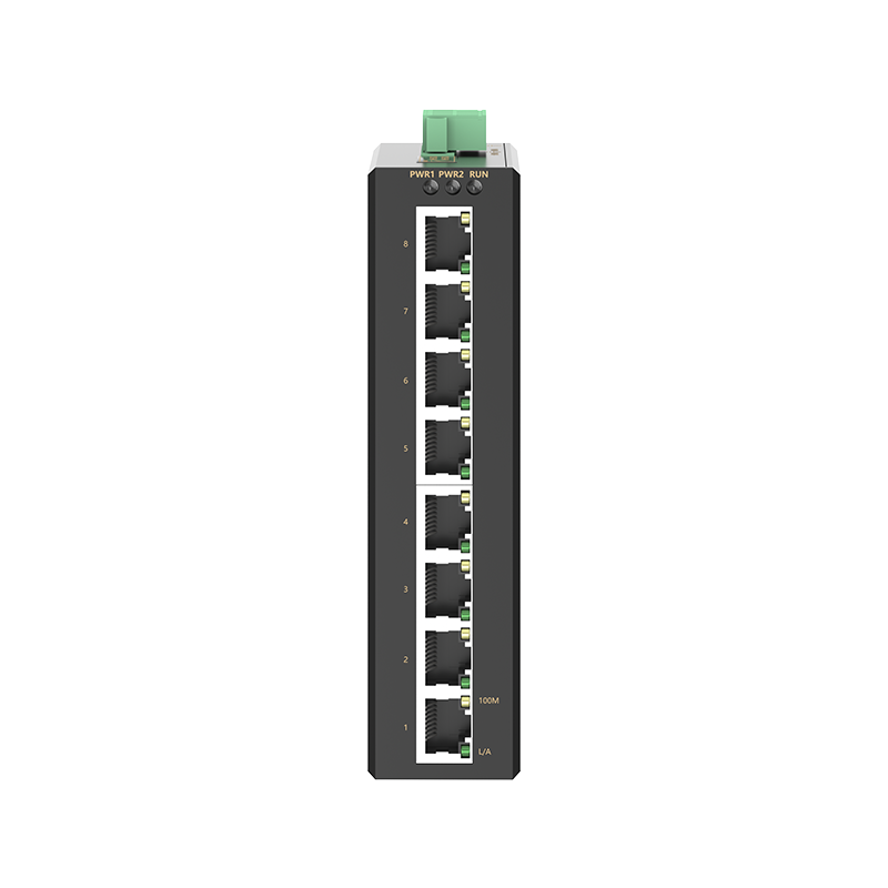 8 Ports 10/100M T(x) Din-Rail Unmanaged Industrial Ethernet Switch