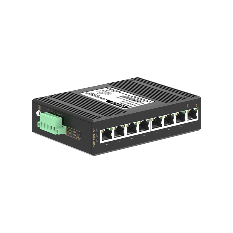 8 Ports 10/100M T(x) Din-Rail Unmanaged Industrial Ethernet Switch