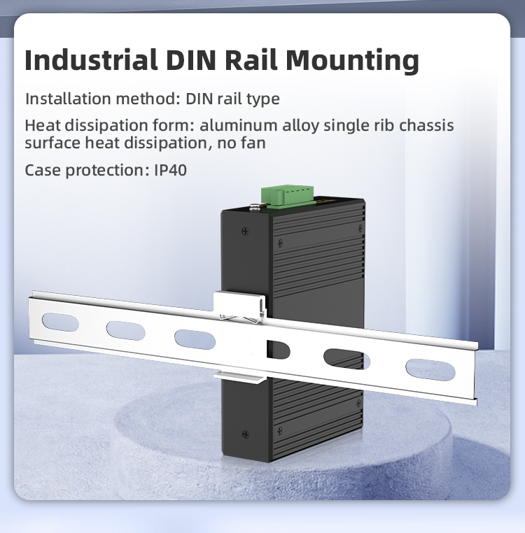 8 Ports 10/100M T(x) Din-Rail Unmanaged Industrial Ethernet Switch
