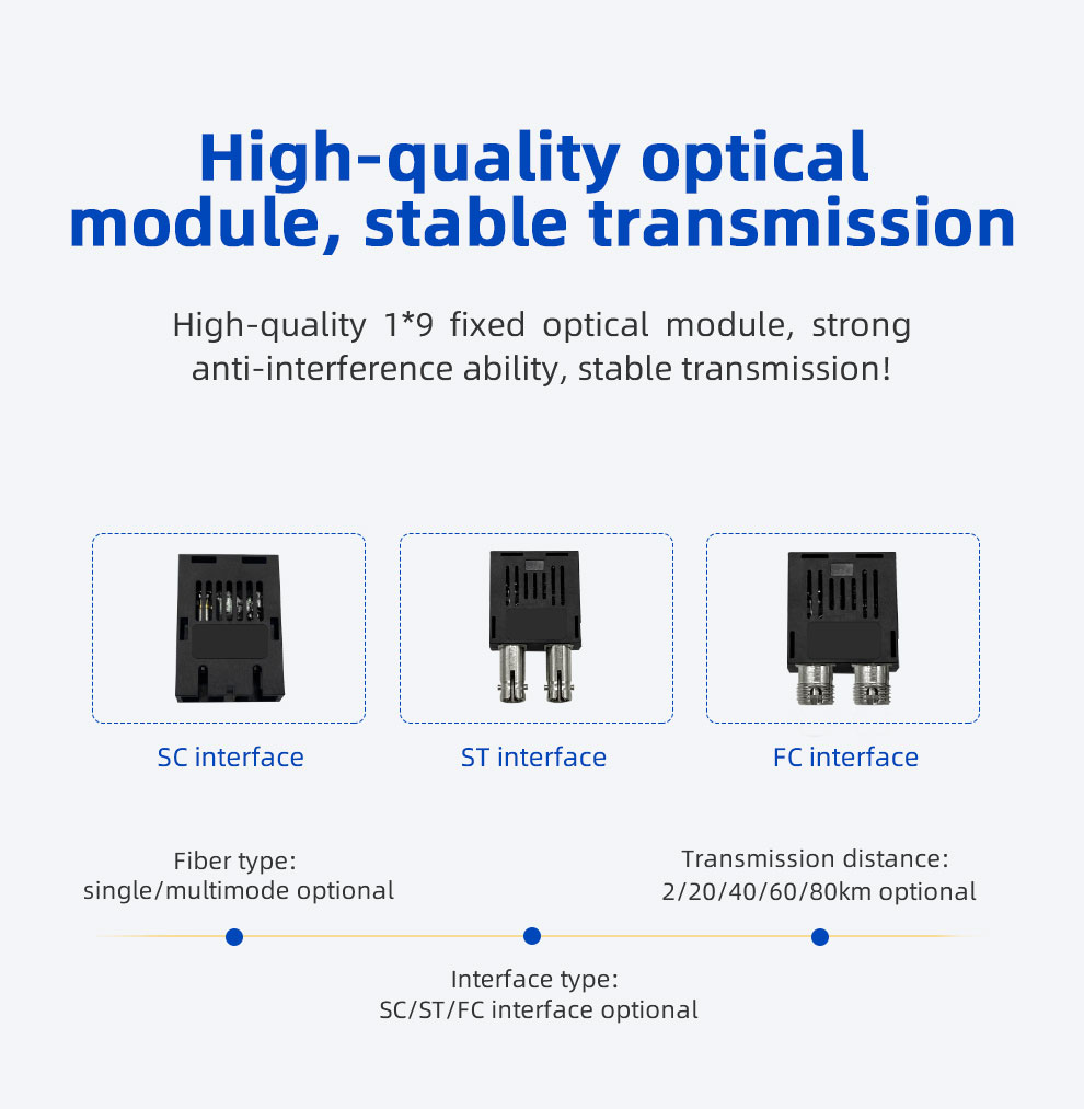 2 Ports 100M F(x) + 6 Ports 10/100M T(x) Din-Rail Unmanaged Industrial Ethernet Switch