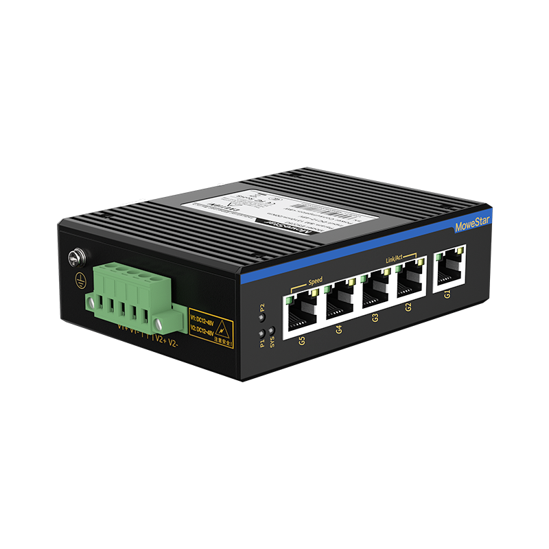 5 Ports Gigabit T(x) Din-Rail Unmanaged Industrial Ethernet Switch