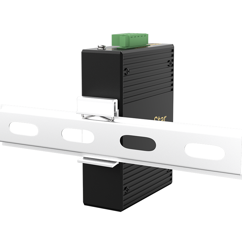 1 Port Gigabit SFP + 4 Ports Gigabit RJ45 Din-Rail Unmanaged Industrial Ethernet Switch
