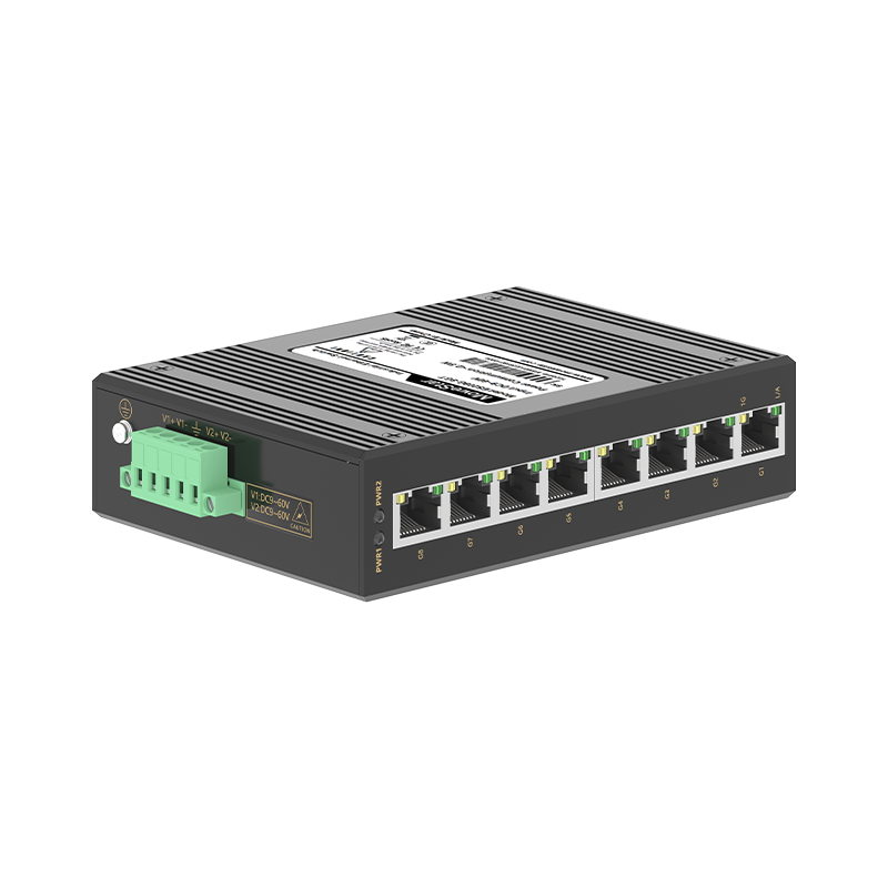 8 Ports Gigabit T(x) Din-Rail Unmanaged Industrial Ethernet Switch