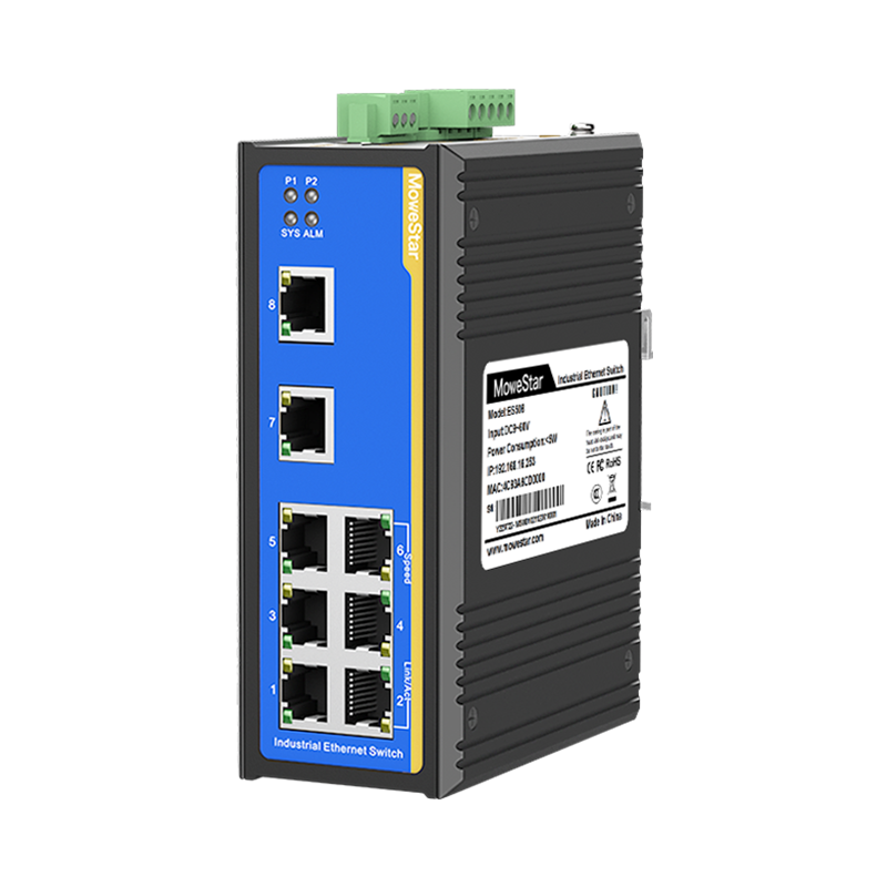 8 Ports 10/100M T(x) Din-Rail Managed Industrial Ethernet Switch
