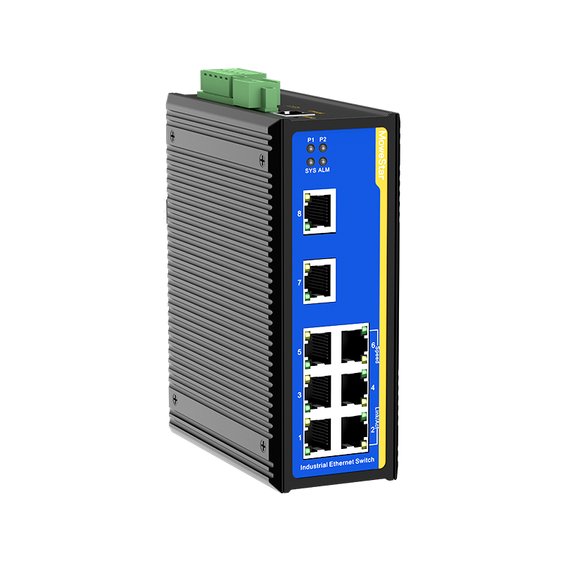 8 Ports 10/100M T(x) Din-Rail Managed Industrial Ethernet Switch
