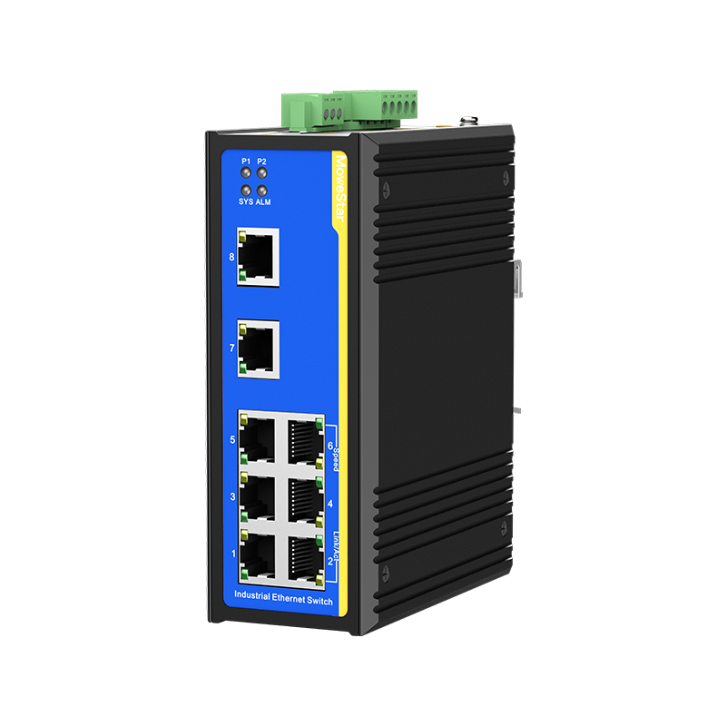 8 Ports 10/100M T(x) Din-Rail Managed Industrial Ethernet Switch