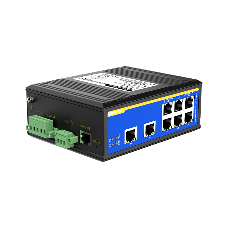 8 Ports 10/100M T(x) Din-Rail Managed Industrial Ethernet Switch