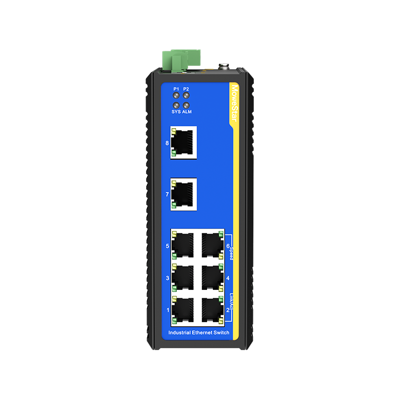 8 Ports 10/100M T(x) Din-Rail Managed Industrial Ethernet Switch