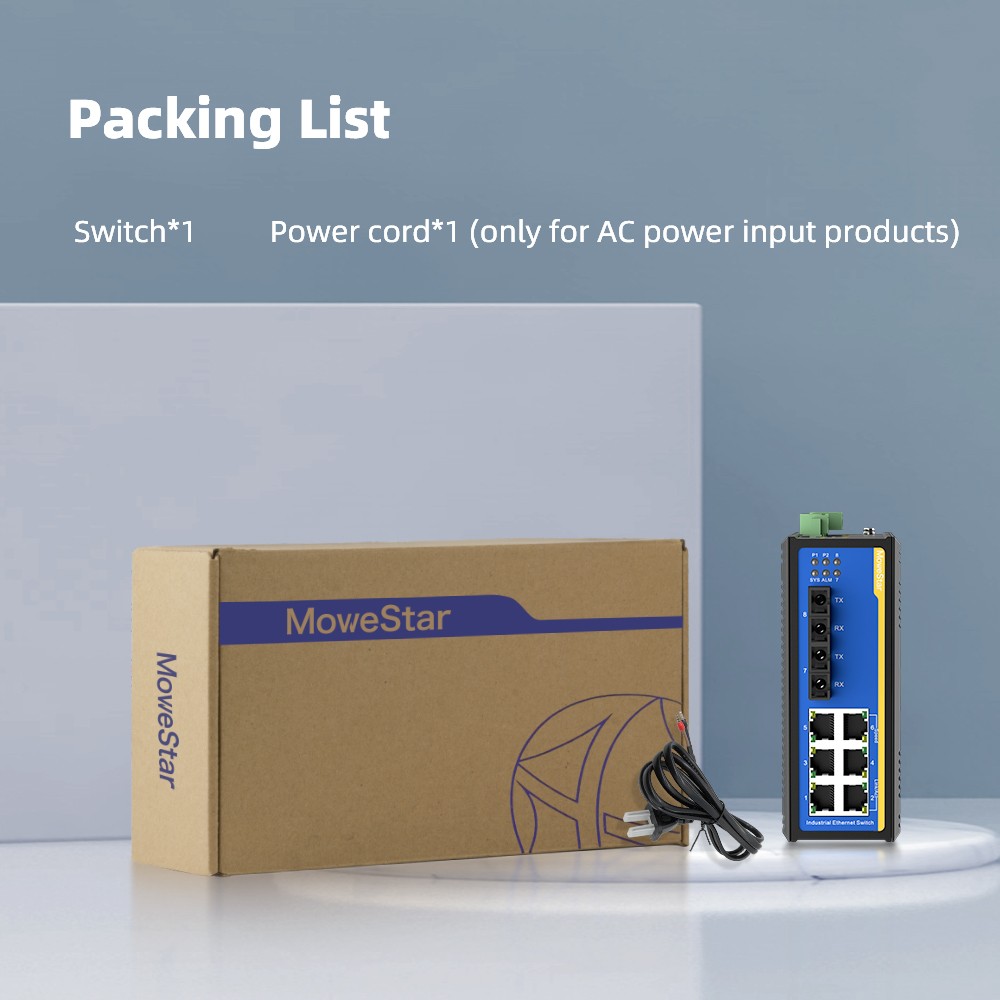 8 Ports 10/100M T(x) Din-Rail Managed Industrial Ethernet Switch