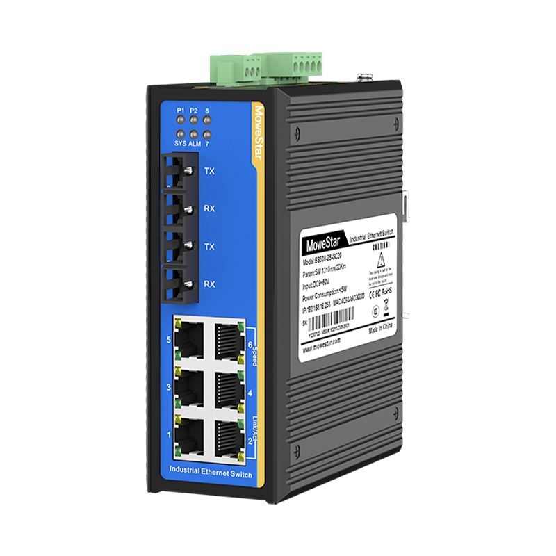 8 Ports 10/100M Din-Rail Managed Industrial Ethernet Switch