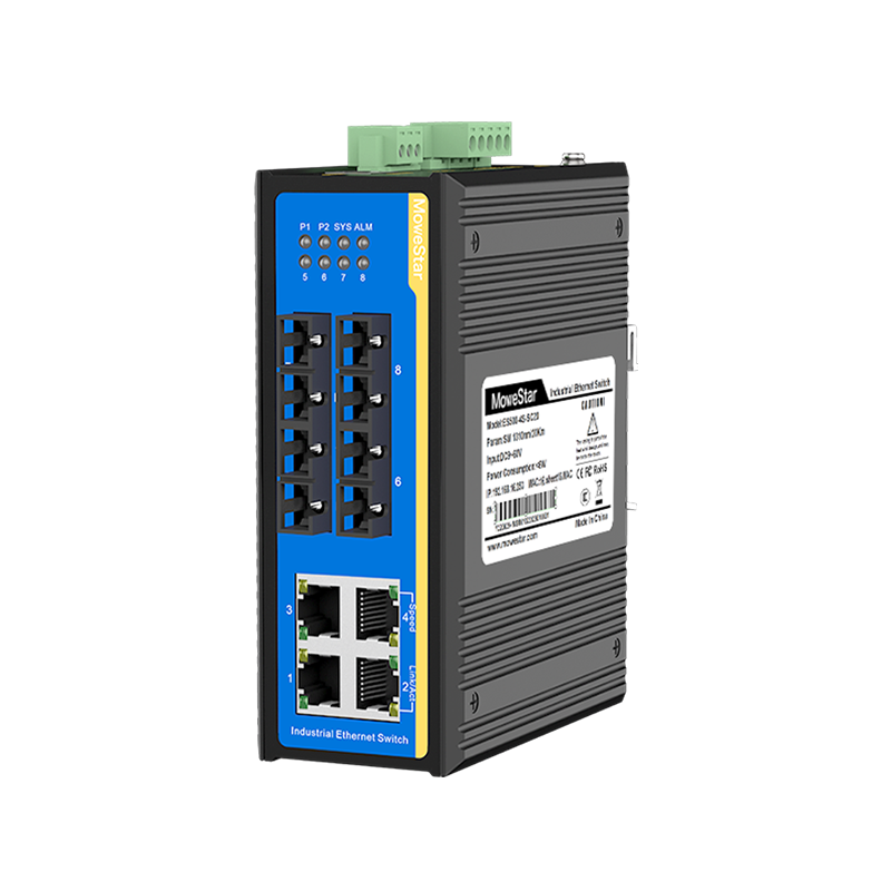 [100 Gigabit 4 Optical 4 Electrical] Ring Network Management Industrial Switch