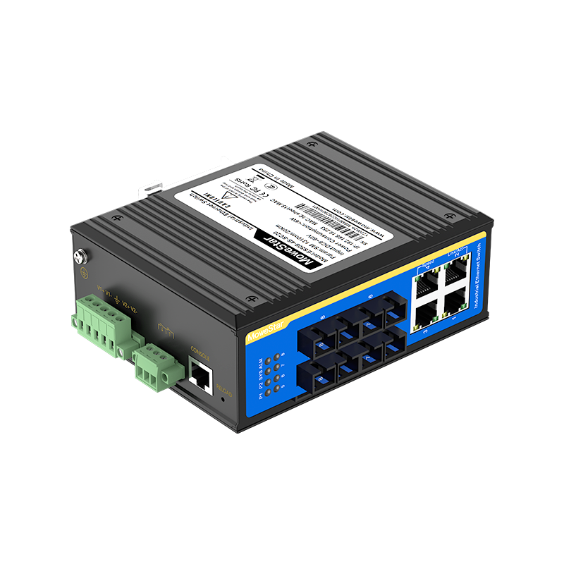 [100 Gigabit 4 Optical 4 Electrical] Ring Network Management Industrial Switch