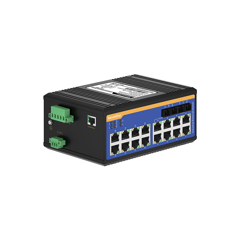 [100 Gigabit 2 Optical 16 Electric] Ring Network Management Industrial Switch