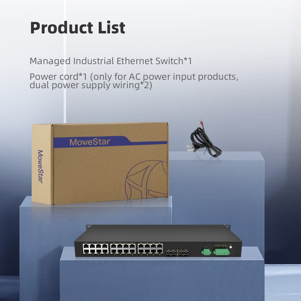 2 Ports 100M FX + 24 Ports 10/100M RJ45 Rack-mount Managed Industrial Ethernet Switch