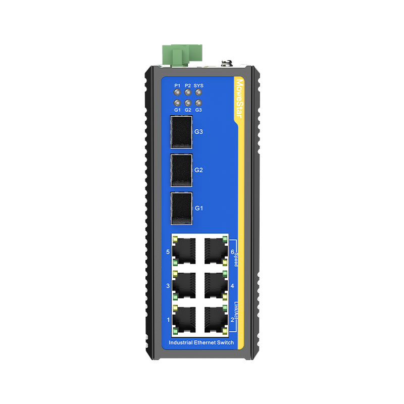 [3 Gigabit + 6 Gigabit Battery] ring network management industrial switch
