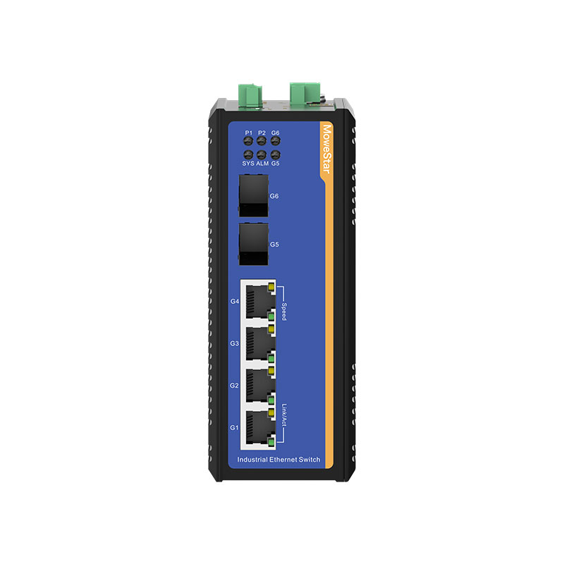 [Gigabit 2 Optical 4 Electrical] Ring Network Management Industrial Switch