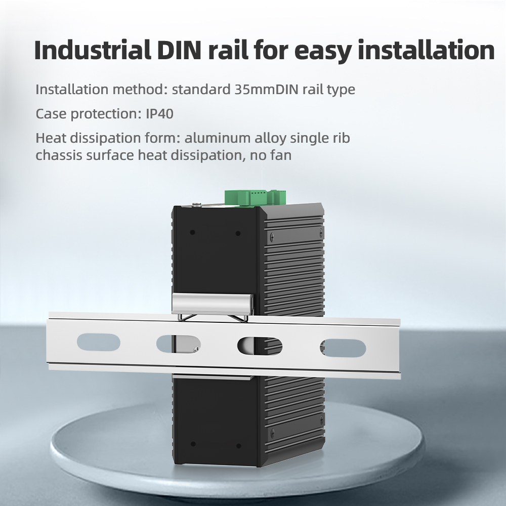 4 Ports Gigabit SFP + 8 Ports Gigabit RJ45 Din-Rail Managed Industrial Ethernet Switch