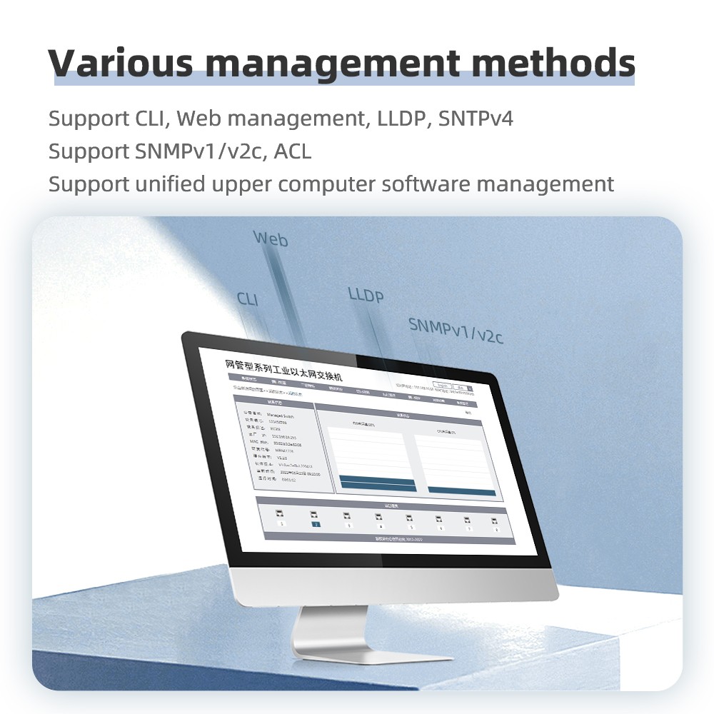 8 Ports Gigabit Combo + 4 Ports Gigabit SFP + 16 Gigabit T(x) Ports Rack-mount Managed Industrial Ethernet Switch