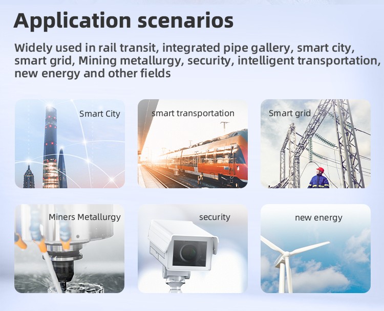 2 Ports Gigabit SFP + 4 Ports Gigabit PoE RJ45 Din-Rail Unmanaged Industrial PoE Switch