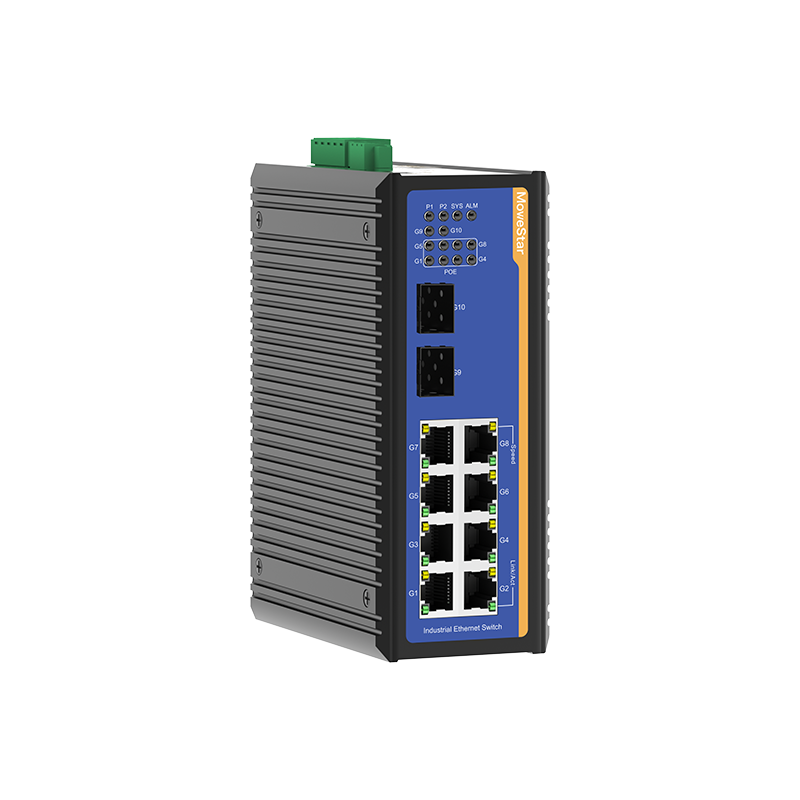 10 Ports Full Gigabit Layer 2 Managed DIN RAIL Industrial Ethernet PoE Switch