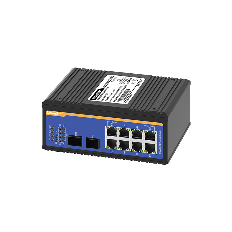 10 Ports Full Gigabit Layer 2 Managed DIN RAIL Industrial Ethernet PoE Switch