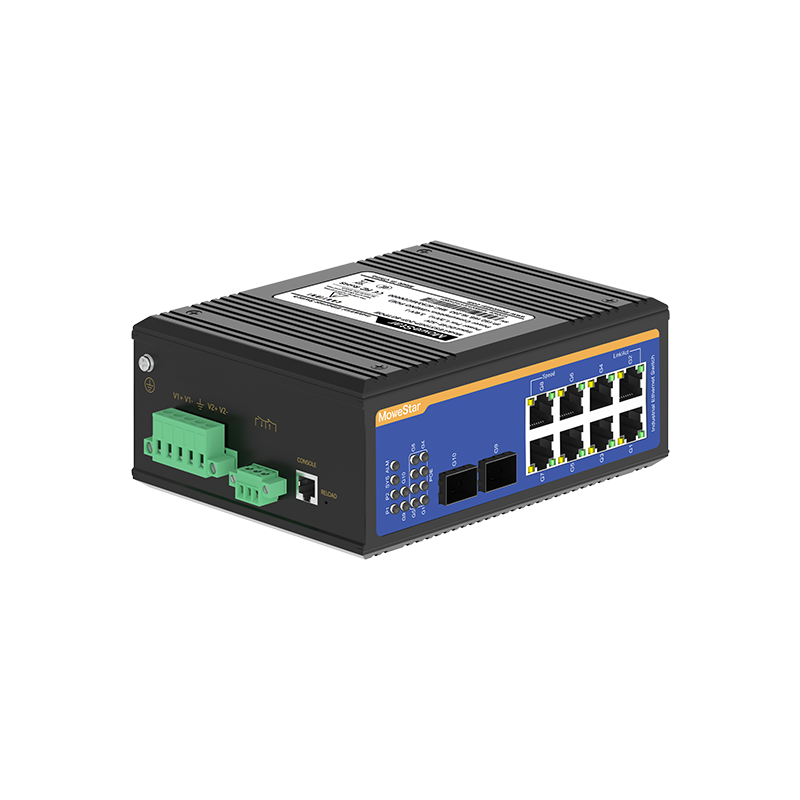 10 Ports Full Gigabit Layer 2 Managed DIN RAIL Industrial Ethernet PoE Switch