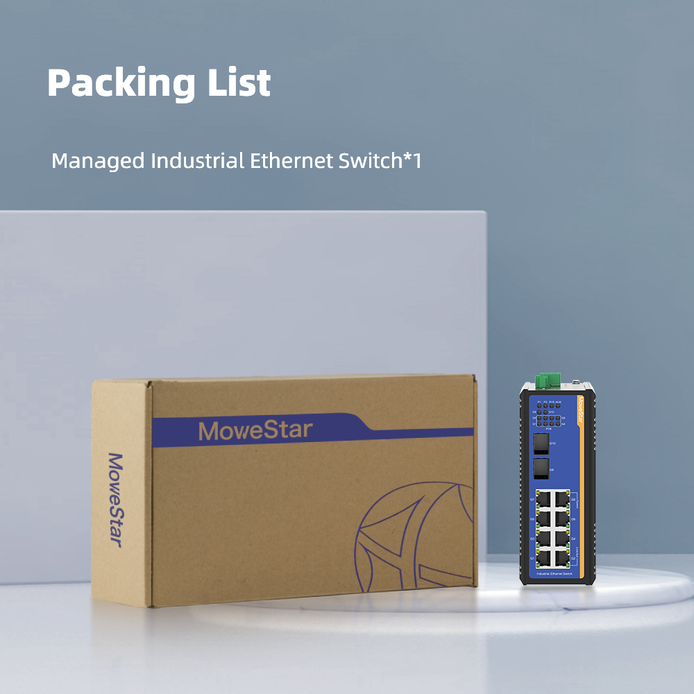 10 Ports Full Gigabit Layer 2 Managed DIN RAIL Industrial Ethernet PoE Switch