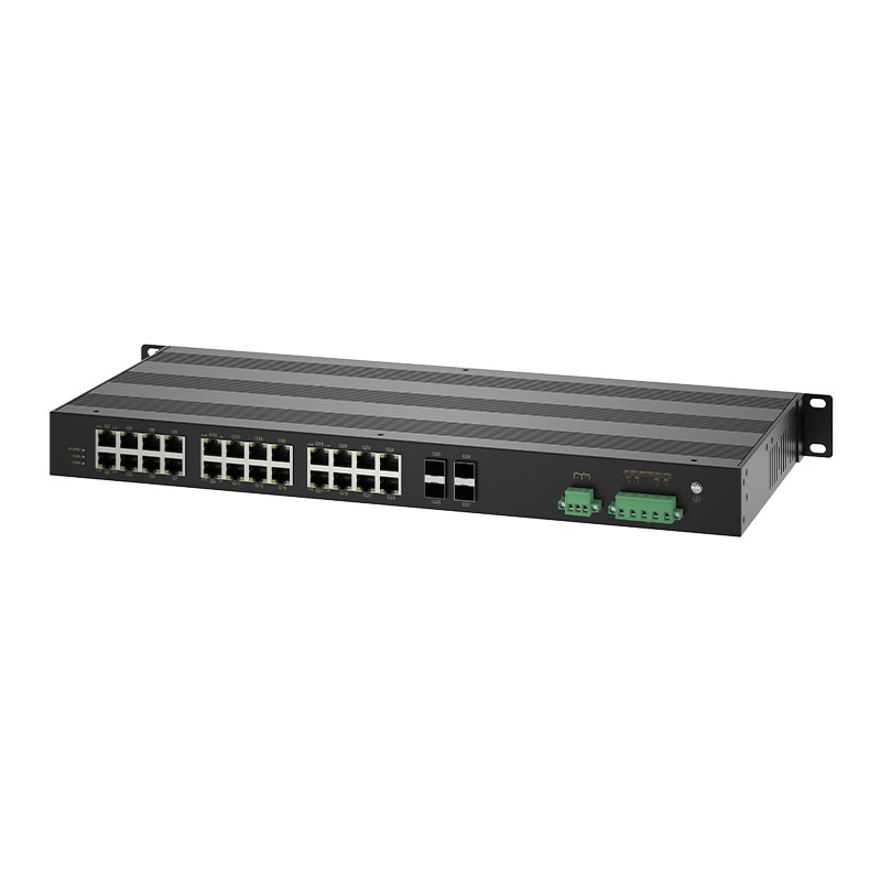 Full-Gigabit 4-optical 24-electric ring network managed PoE switch