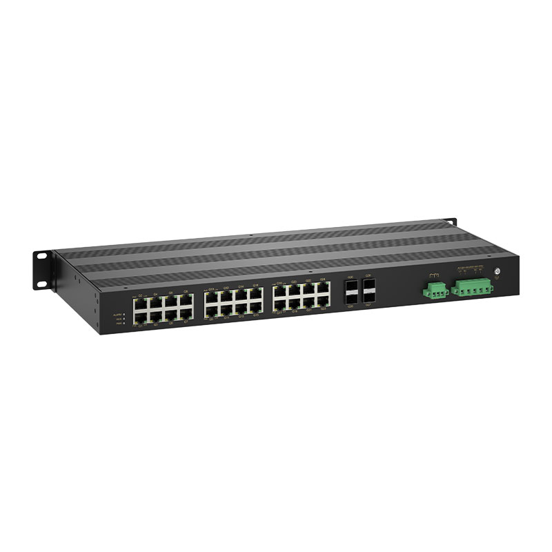 Full-Gigabit 4-optical 24-electric ring network managed PoE switch